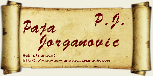 Paja Jorganović vizit kartica
